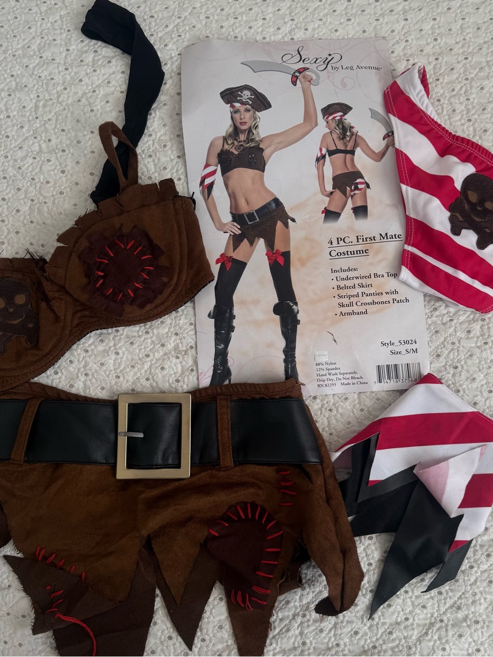 Leg Avenue Pirate First Mate Costume - Brown & Red XS